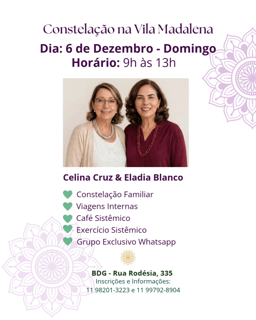 Post com as facilitadoras da Constelação Vila Madalena